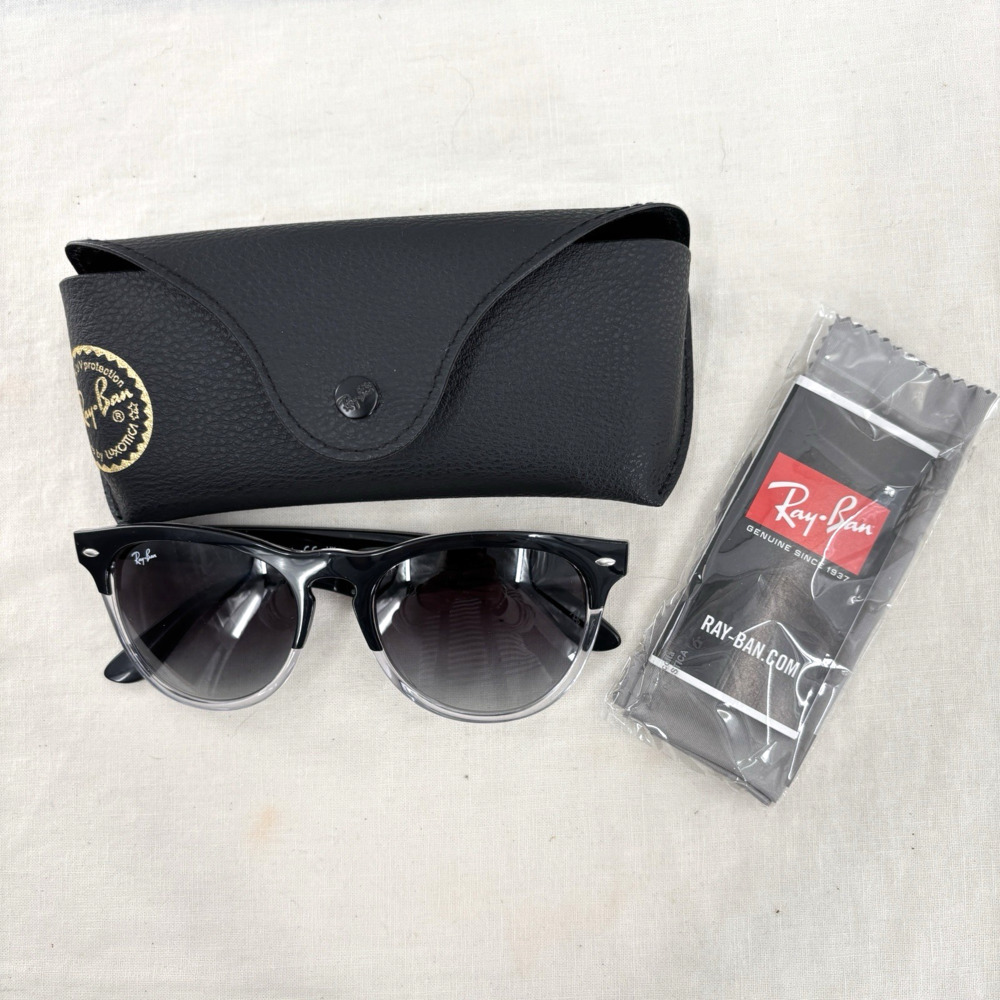 Ray-Ban RB4471 Iris Sunglasses Black Clear Gradient 54mm Made Italy w Case
